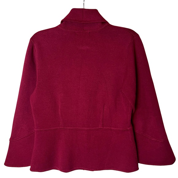 ALFANI 🌹 Cardigan Shrug Jacket in Melbec Burgundy Women’s Size M - Picture 2 of 10